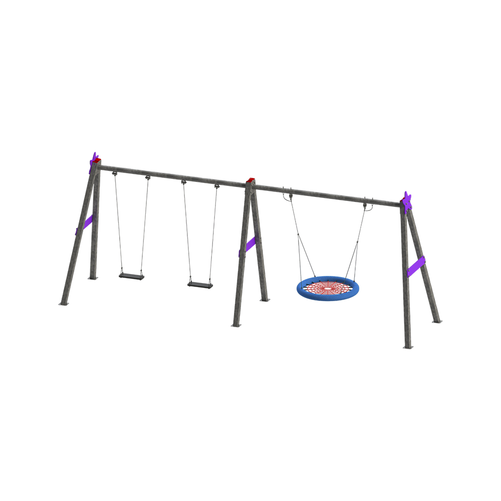Columpios Combinados Metálicos Columpios Combinados Metálicos para parques infantiles