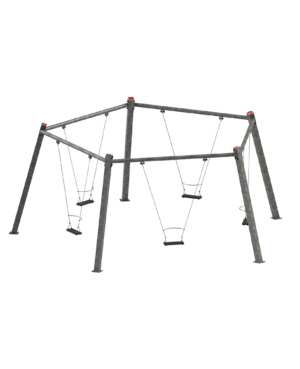 Columpio Metálico Pentagonal para parques infantiles